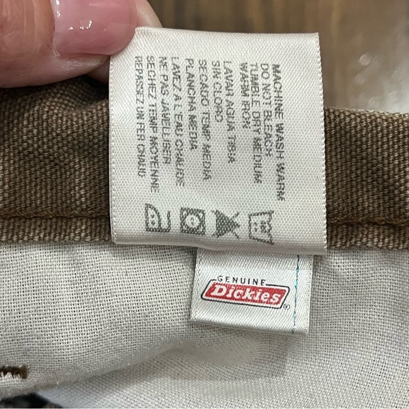 Vintage Y2K Skater Dickies Cargo Shorts Brown Cotton Mens Size 38 Actual 36x12 - Picture 7 of 7